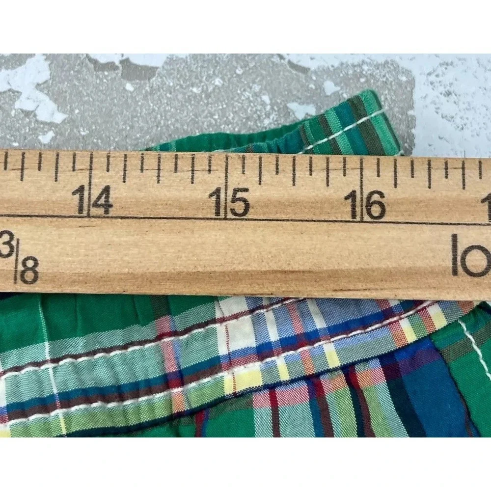 Vintage‎ Polo Ralph Lauren Swim Trunks Men Large Green Bored Shorts 90s Tartan